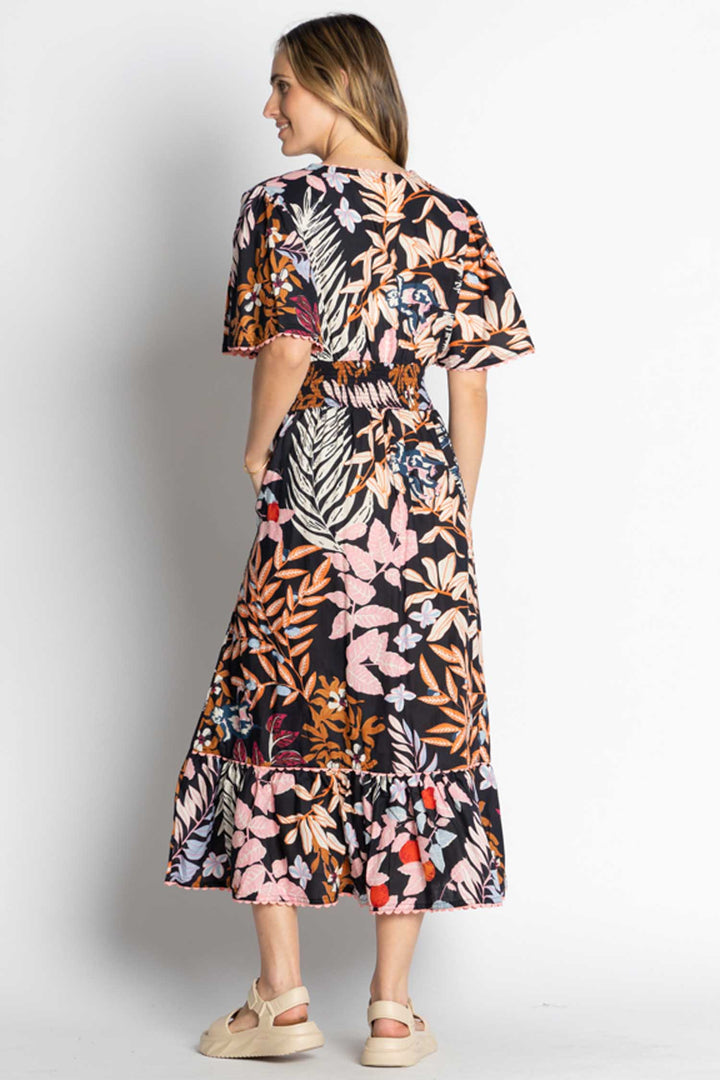 Yohana Printed Midi Dress