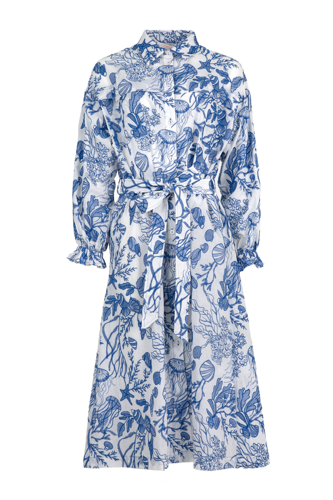 Yokelore Dress in Blue White