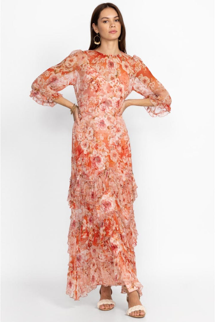 Yours Truly Silk Maxi Dress