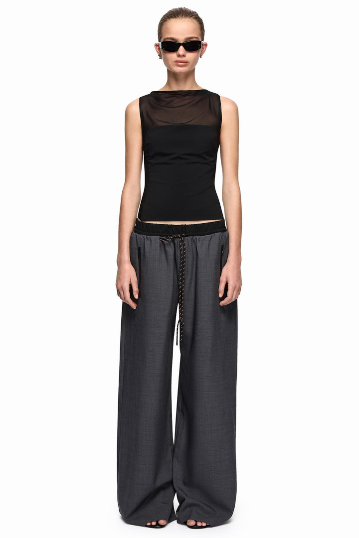 Yuki Pant in Charcoal/Black