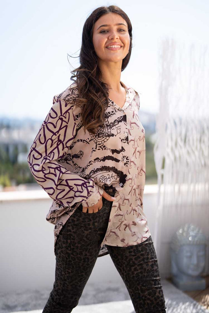 Zebra Hearts Blouse