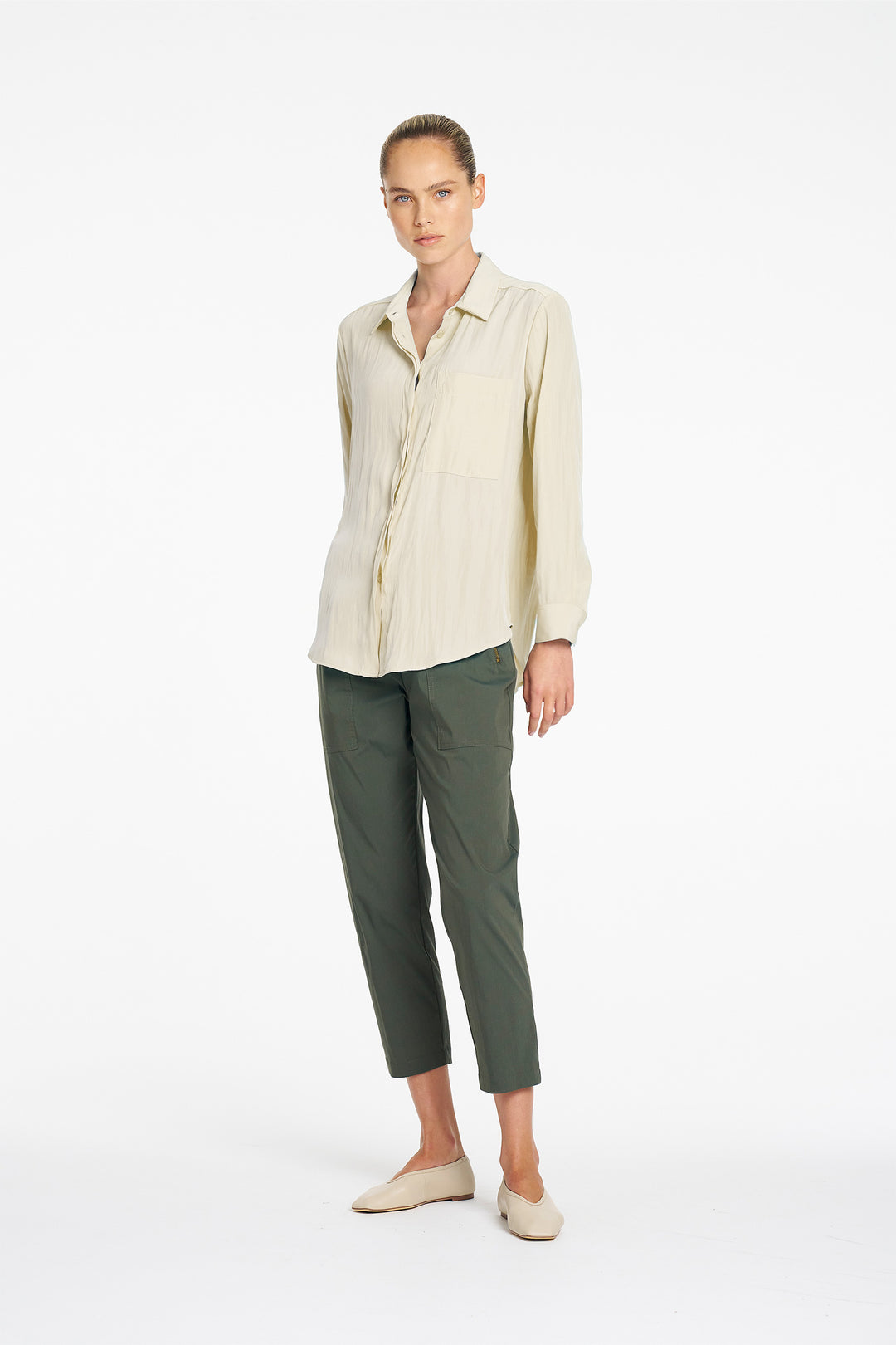Zip Tapered Pant in Bayleaf