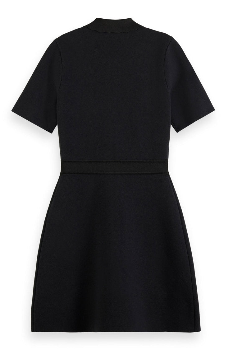 Zip Front Compact Knitted Mini Dress | FINAL SALE
