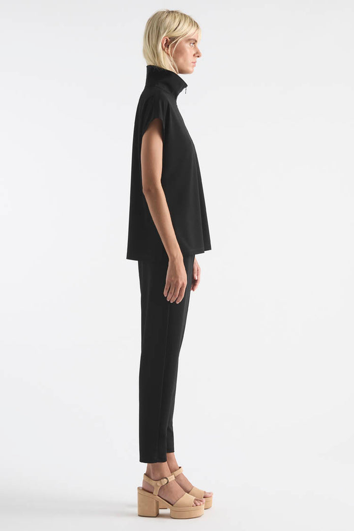 Zip Front Shell in Black