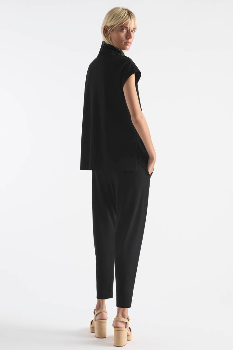 Zip Front Shell in Black