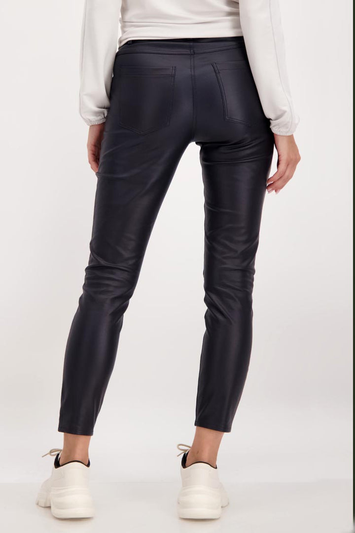 Zip Pocket Leather Look Pant