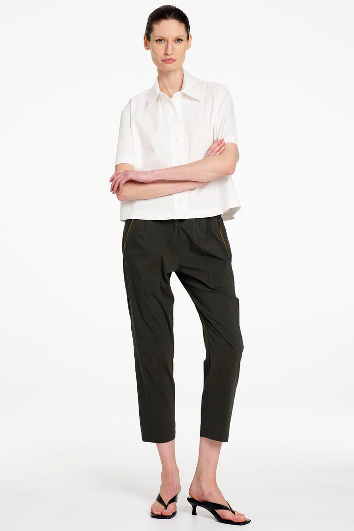 Zip Tapered Pant in Bark