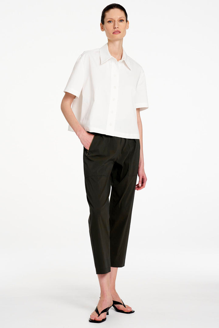 Zip Tapered Pant in Bark