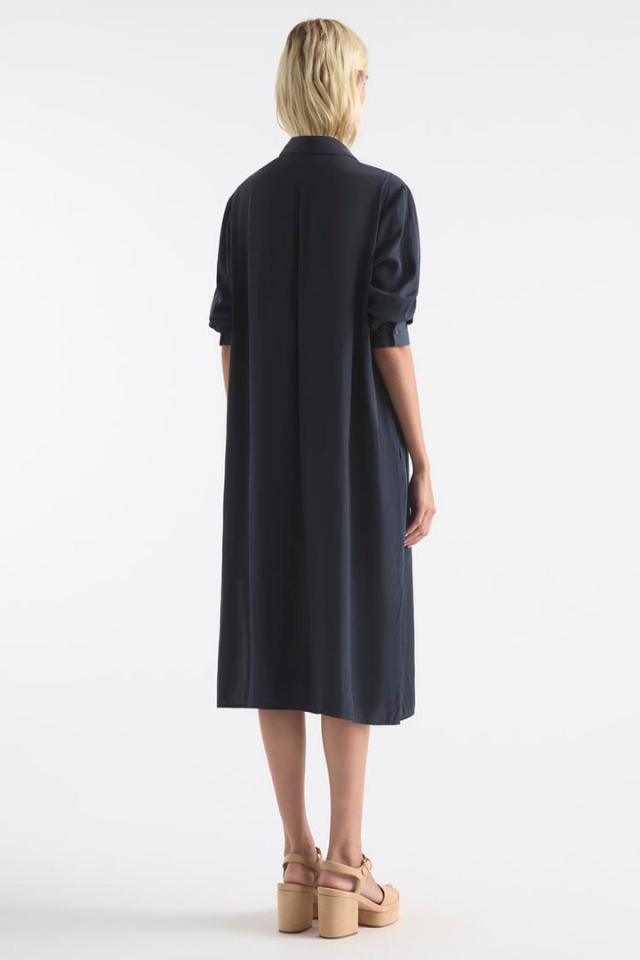Zip Wedge Dress in Midnight