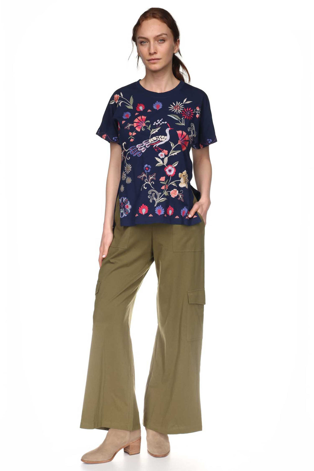 Gloria Side Slit Dolman Tee