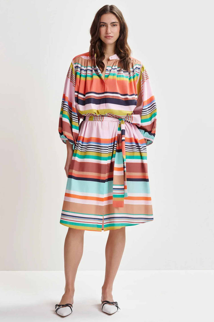 Hoklahoma Oversize Striped Shirt Dress