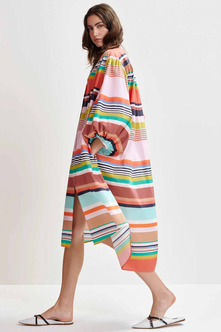 Hoklahoma Oversize Striped Shirt Dress