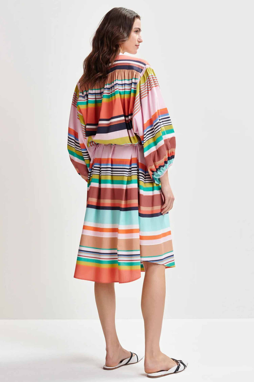 Hoklahoma Oversize Striped Shirt Dress
