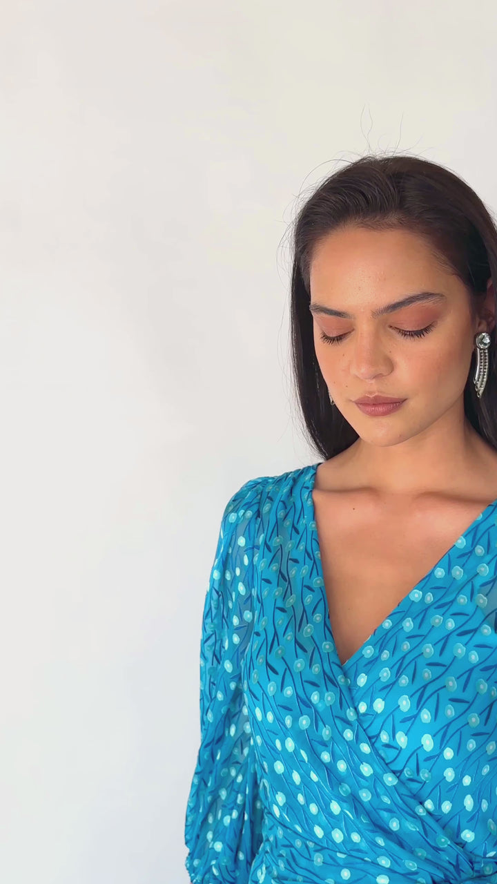 We Float Maxi Wrap Dress