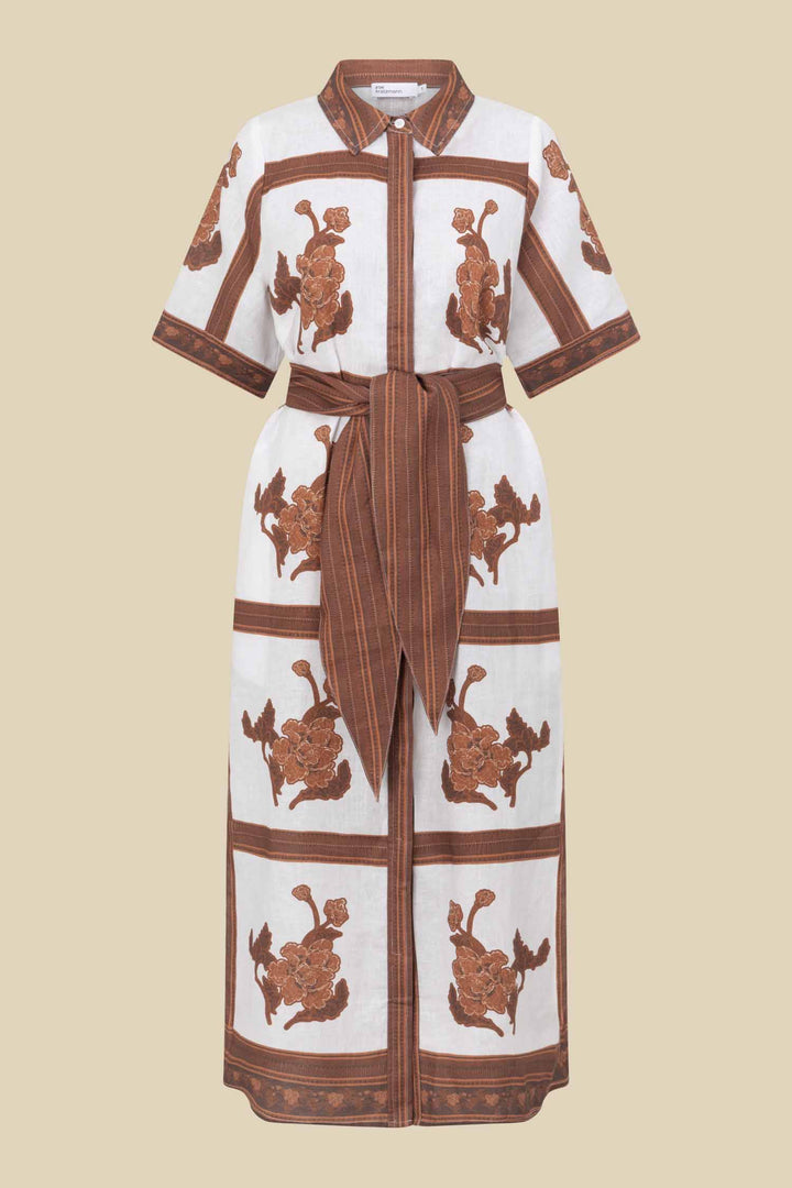 Roam Dress in Coffee Collage