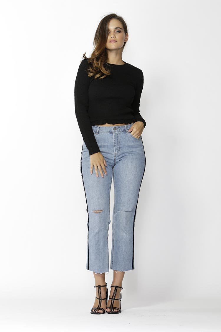 Hunter Velvet Stripe Jean Bottoms SASS 