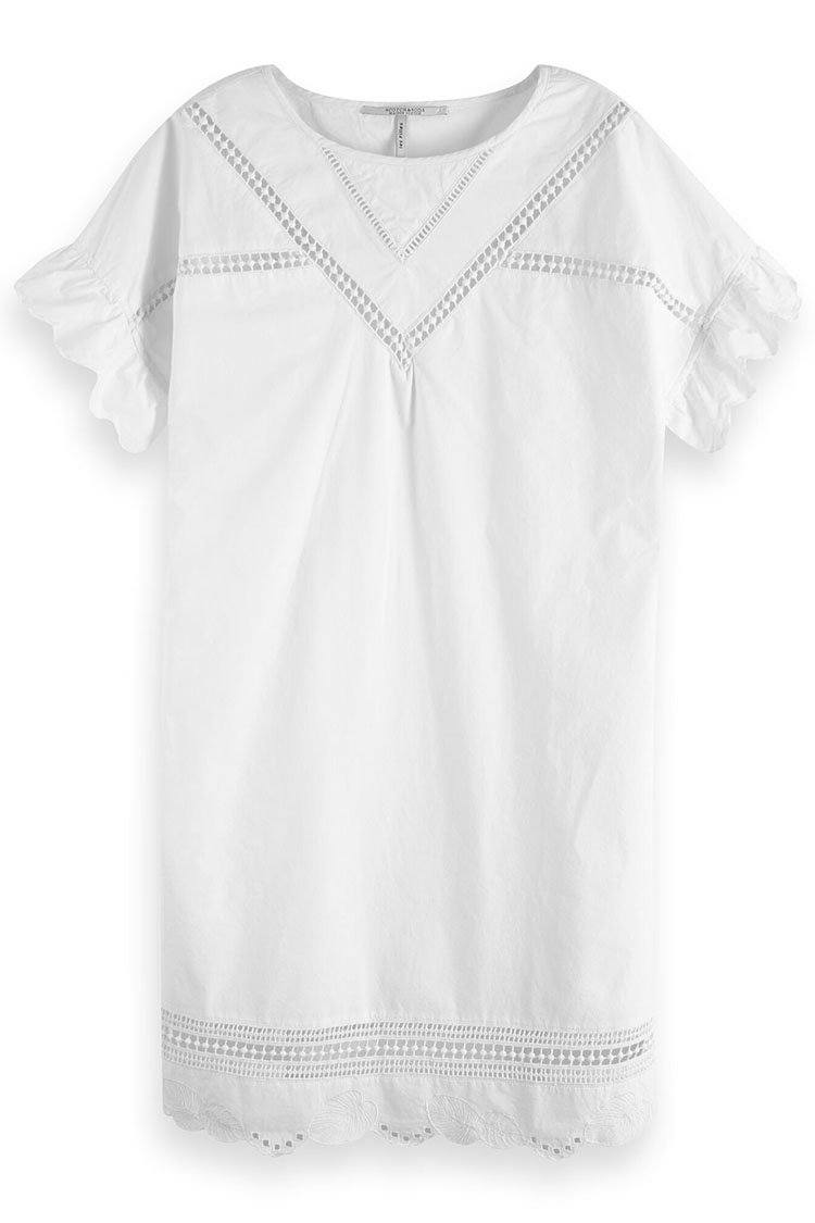 Cotton Dress in Off White | FINAL SALE Dresses Maison Scotch 