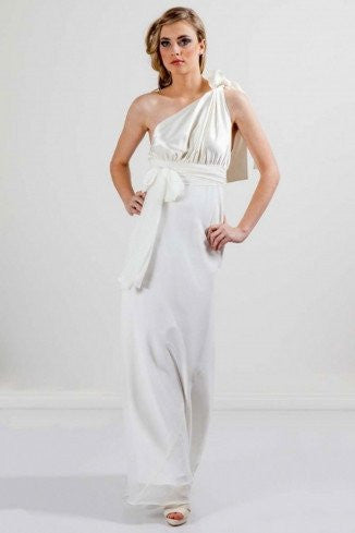 Caprice One Shoulder Low Back Gown Dresses Lucy Laurita - Leiela 