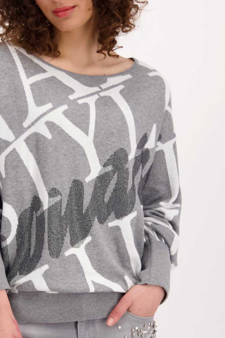 All-over Font Balloon Sleeve Sweater | FINAL SALE