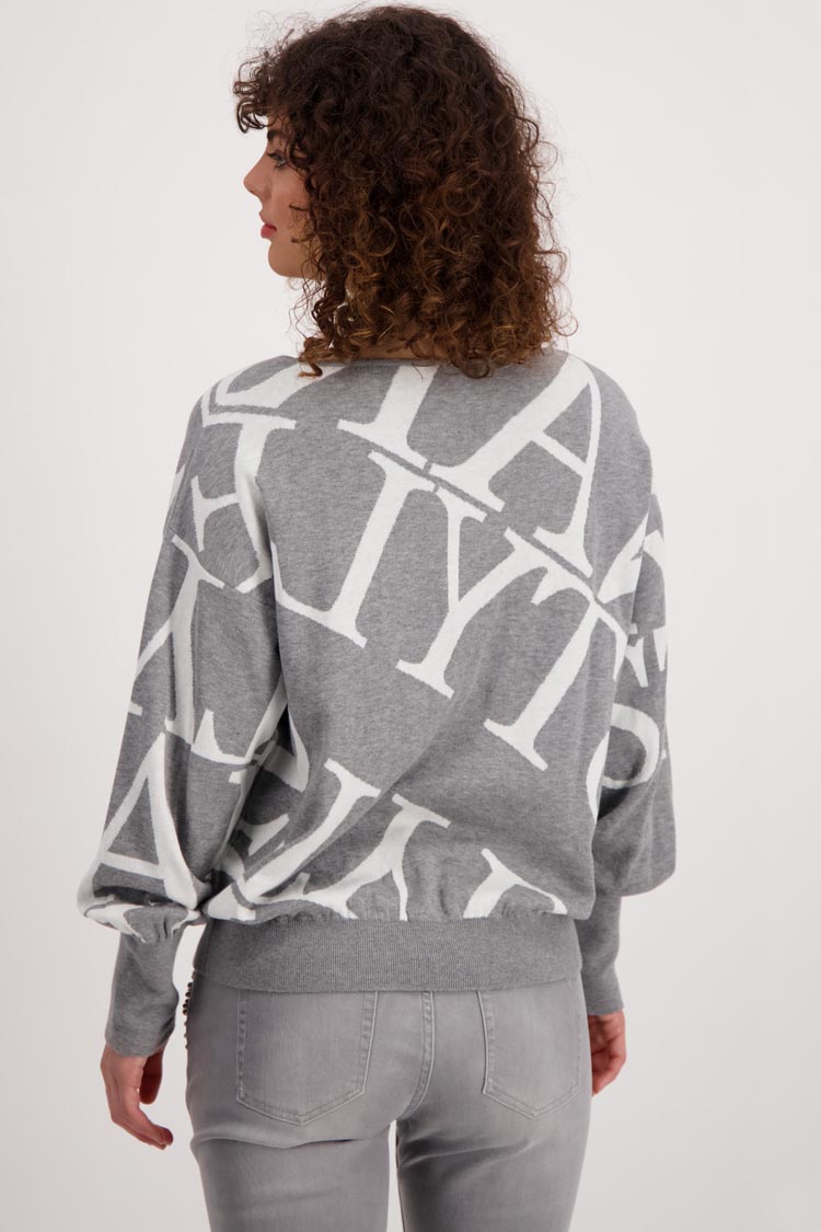 All-over Font Balloon Sleeve Sweater | FINAL SALE