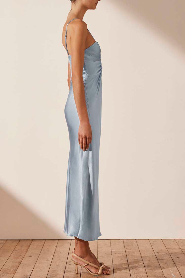 Angelica Keyhole Lace Front Midi Dress | FINAL SALE