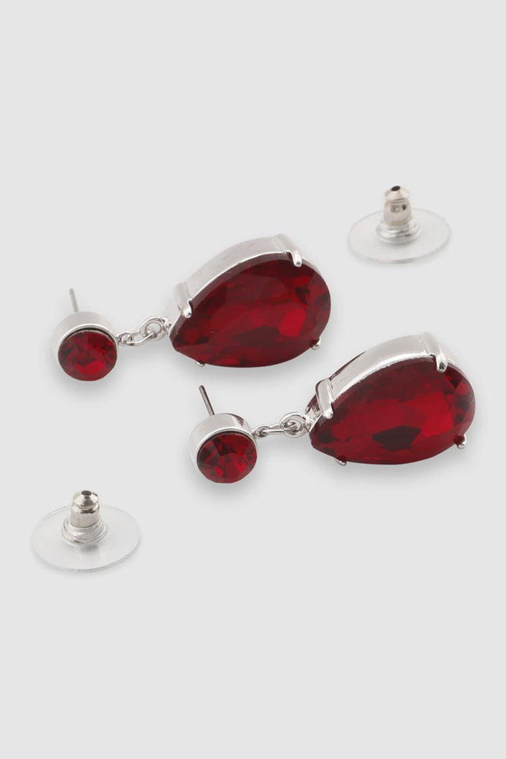 Ashley Crystal Earring in Red