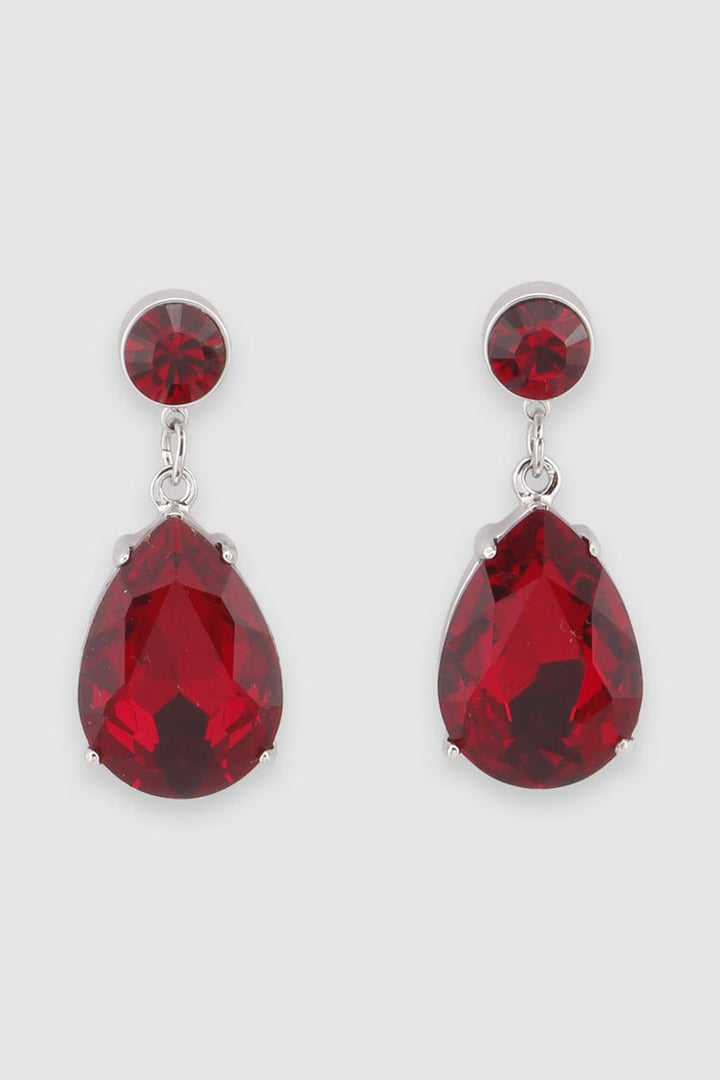 Ashley Crystal Earring in Red