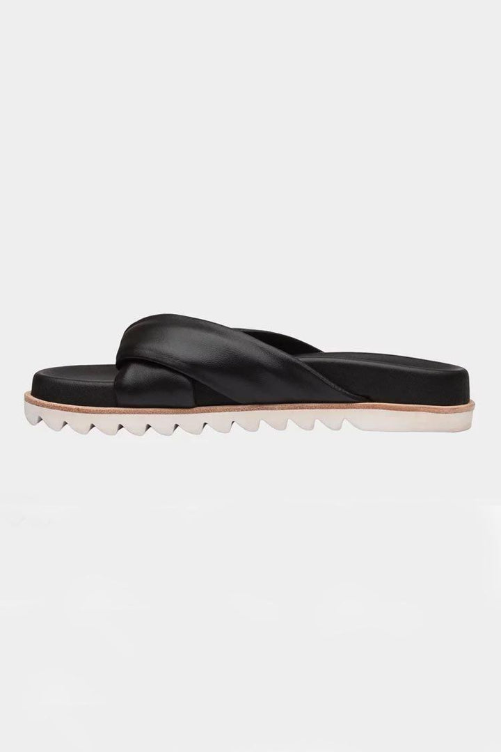 Avalyn Slide in Black Shoes Sol Sana 