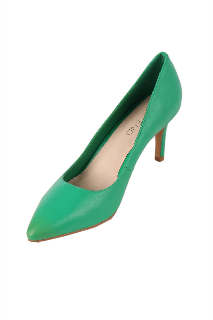 Barrios Leather Heel in Emerald