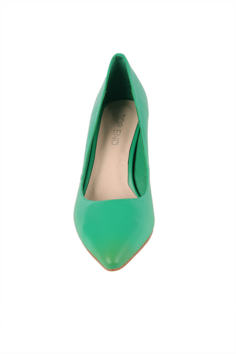 Barrios Leather Heel in Emerald