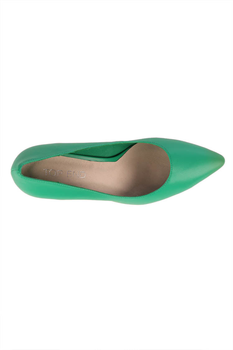 Barrios Leather Heel in Emerald