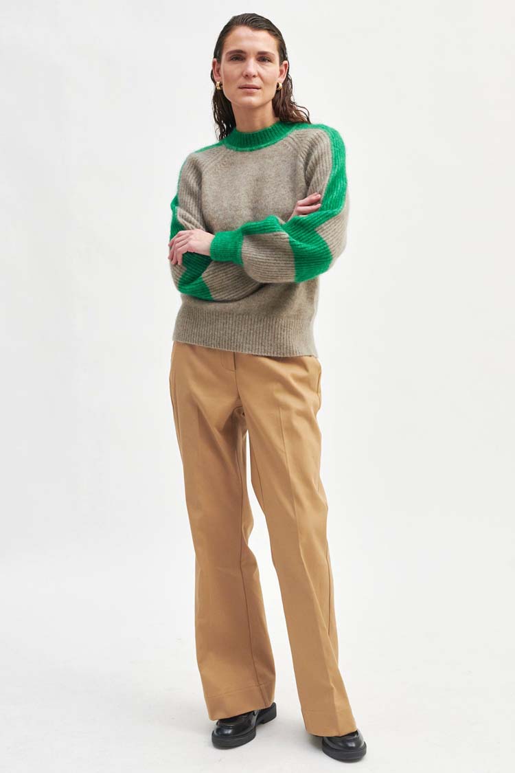 Bera T-neck Knit in Teak | FINAL SALE