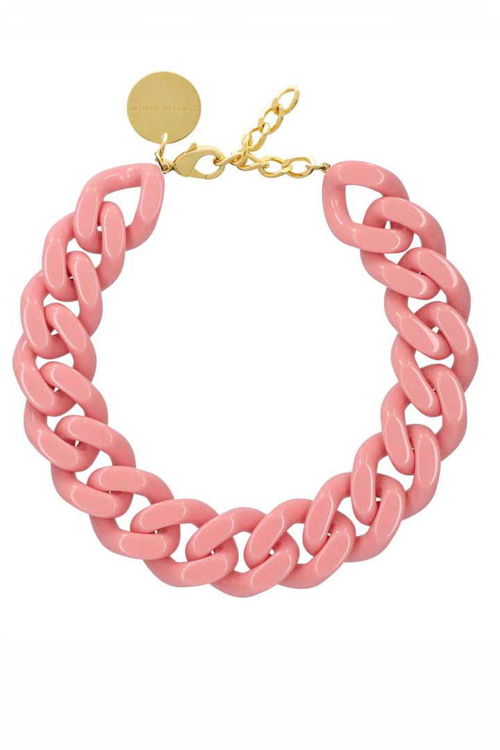 Big Flat Chain Necklace in Rose
