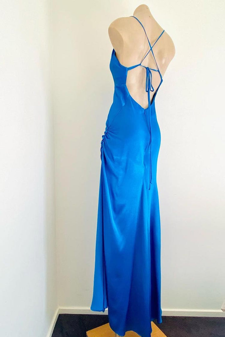Bree Slip Gown in Peacock