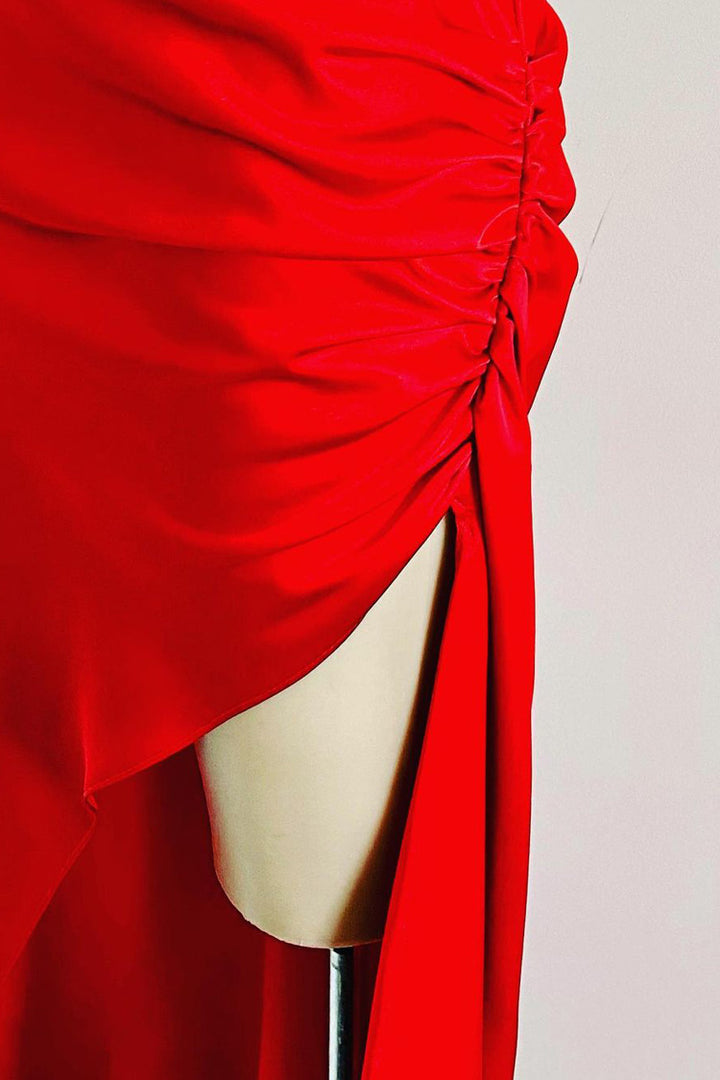 Bree Slip Gown in Red
