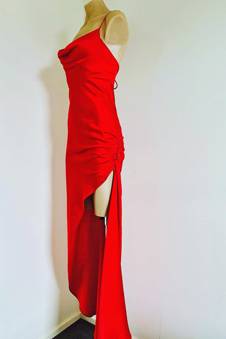 Bree Slip Gown in Red