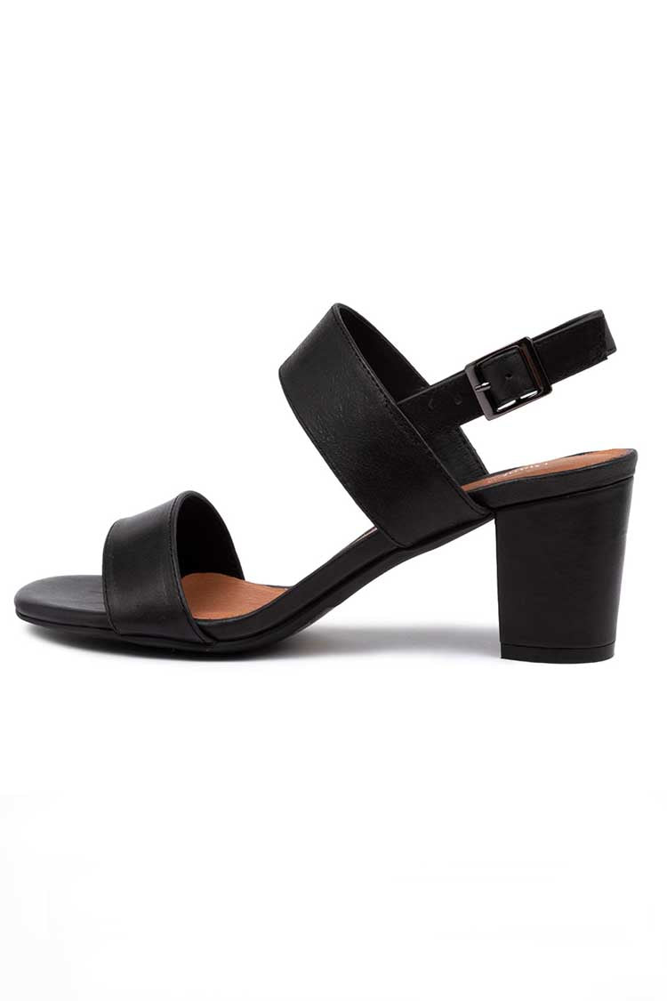 Calons Leather Heel in Black