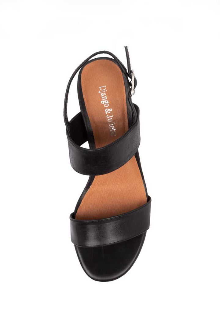 Calons Leather Heel in Black