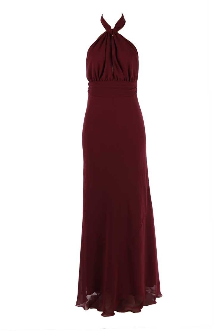 Cameo in Burgundy | Poly Georgette Dresses Lucy Laurita - Leiela 