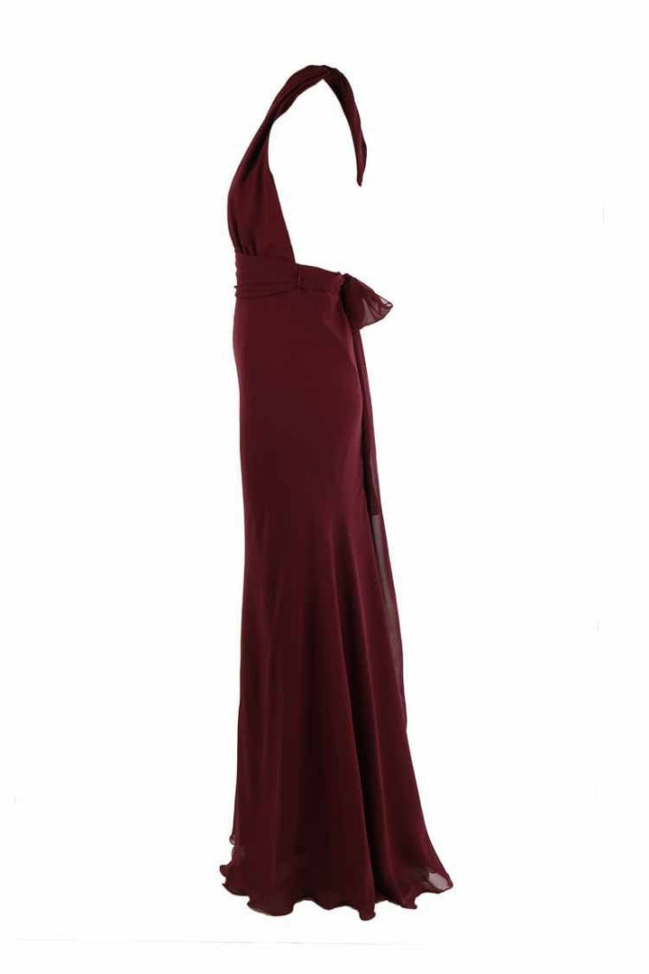 Cameo in Burgundy | Poly Georgette Dresses Lucy Laurita - Leiela 