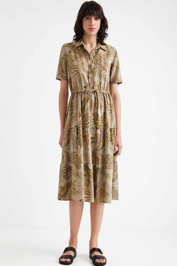 Camoflower Print Shirt Dress | FINAL SALE