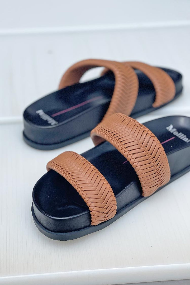 Charliese Slides in Tan