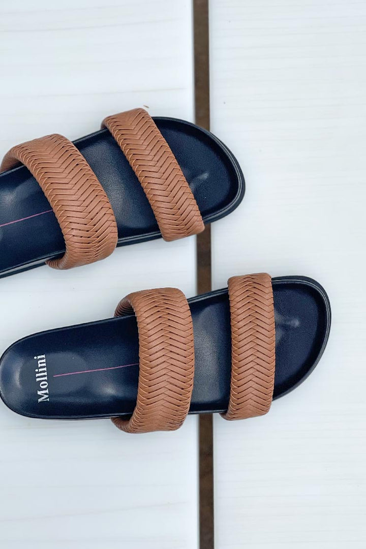 Charliese Slides in Tan