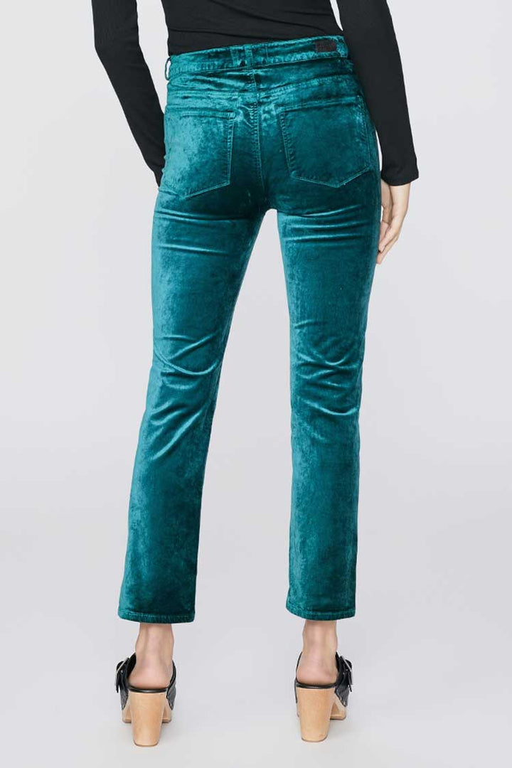 Cindy Velvet Pant w Twisted Seam in Midnight Cyan