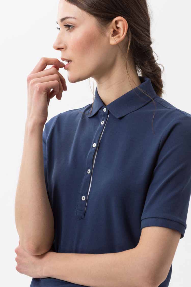 Cleo Polo Shirt in Indigo