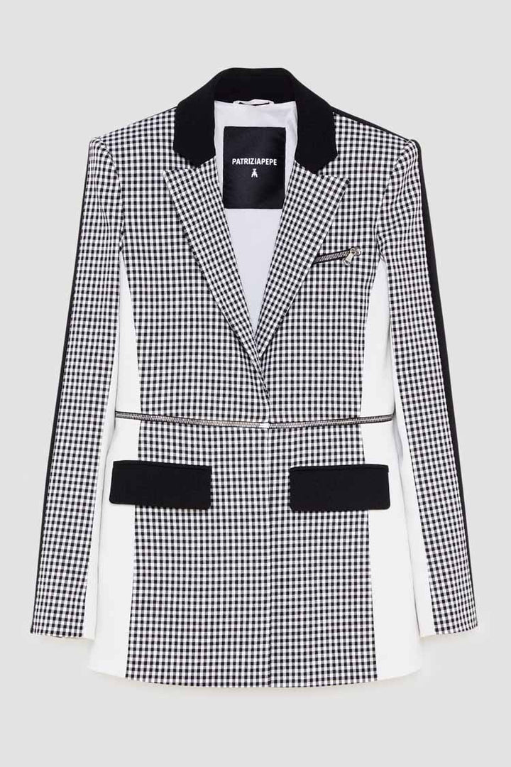 Colourblock Jacket in Gingham