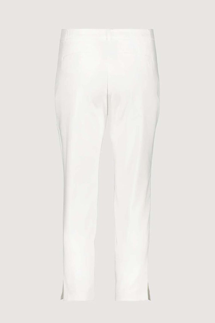 Cropped Chino w Zippers in White