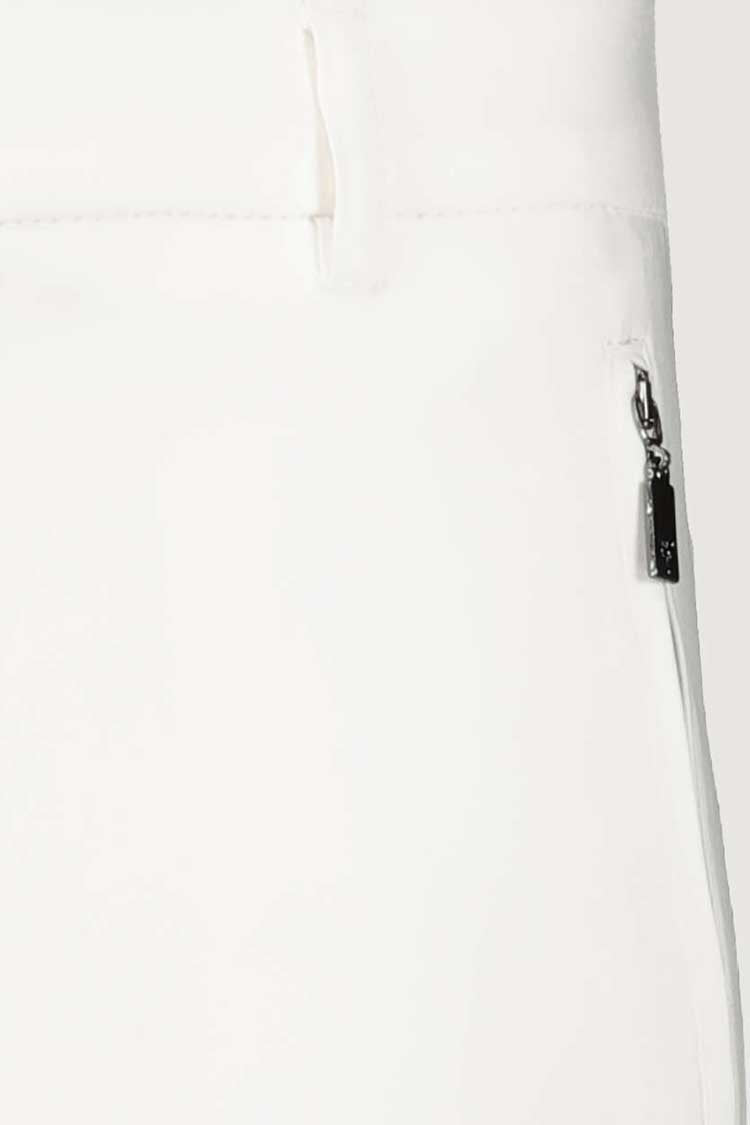 Cropped Chino w Zippers in White