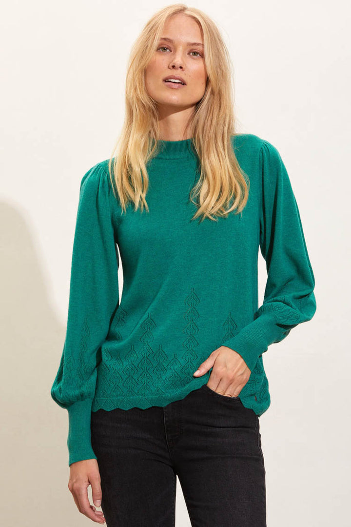 Della Sweater in Deep Jade
