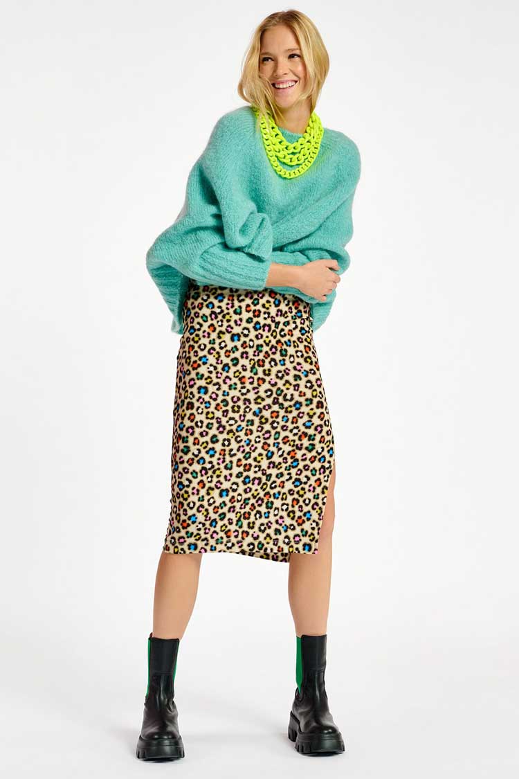 Demoral Layered Chain Necklace in Neon Yellow
